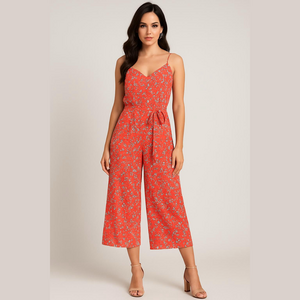 Banana Republic Coral Floral Jumpsuit
